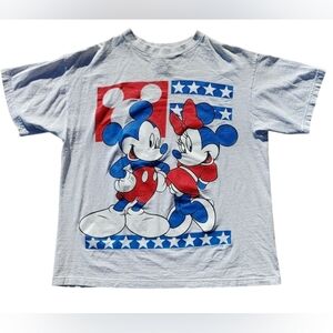 Vtg 90s Disney Unlimited Jerry Leigh Mickey Minnie T-Shirt XL Single Stitch Grey